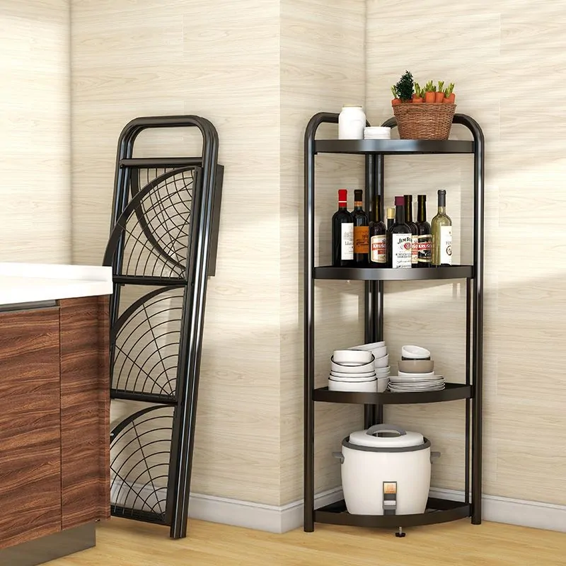 4 Layer Foldable Corner Shelves Rack (High Quality)